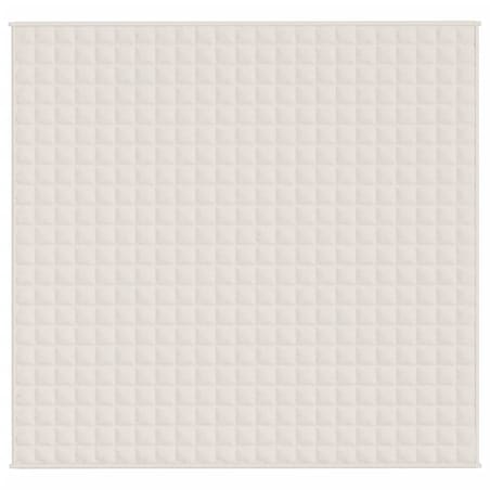 vidaXL Koc obciążeniowy, kremowy, 220x240 cm, 11 kg, tkanina