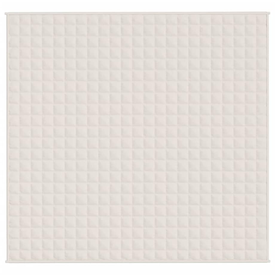 vidaXL Koc obciążeniowy, kremowy, 220x240 cm, 11 kg, tkanina