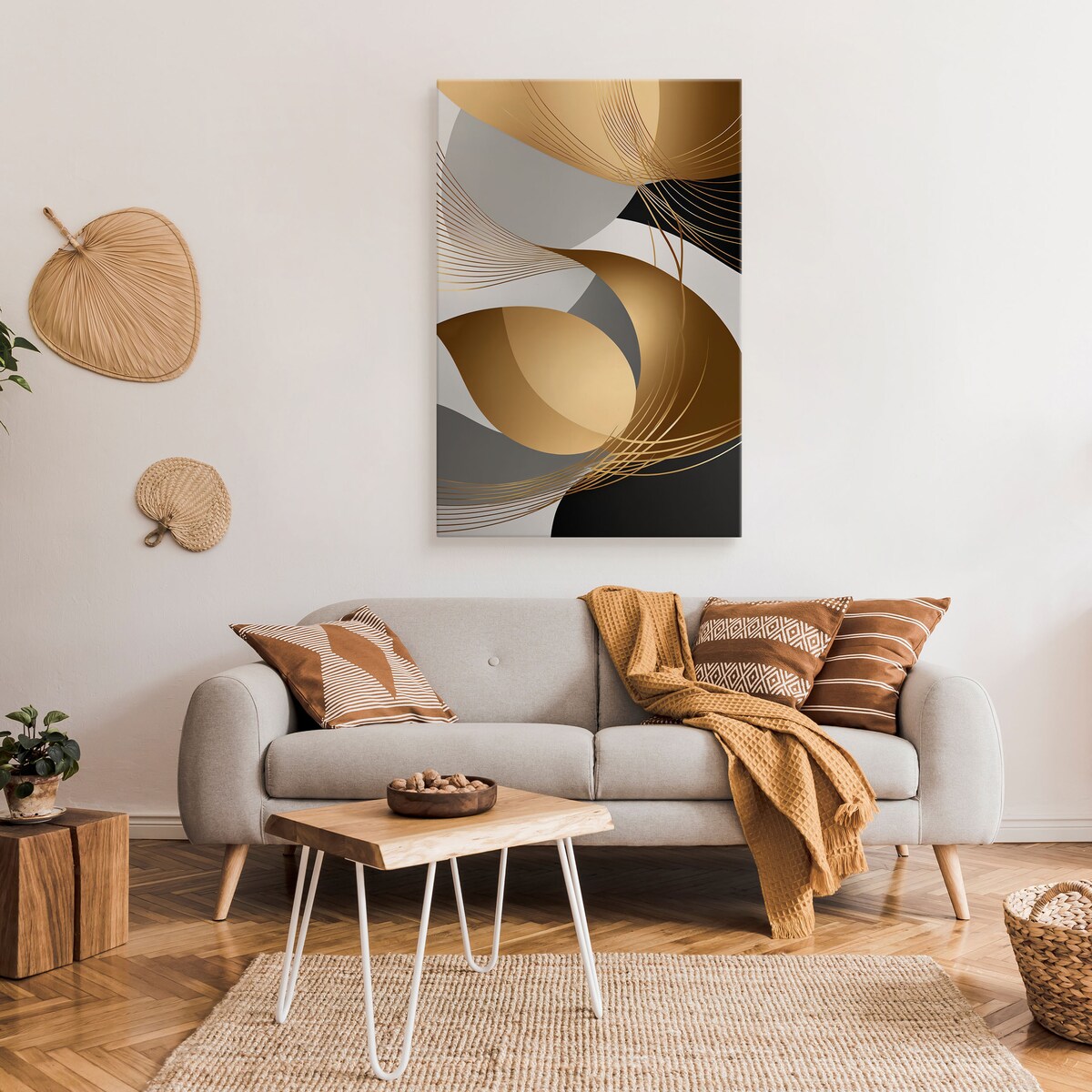 OBRAZ NA PŁÓTNIE ORNAMENTY NOWOCZESNY WZÓR ABSTRAKCJA GLAMOUR 80x120cm