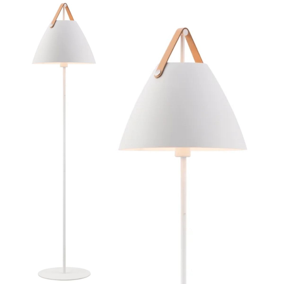 Lampa podłogowa Strap 46234001 Nordlux metalowa biała