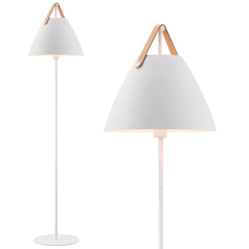 Lampa podłogowa Strap 46234001 Nordlux metalowa biała