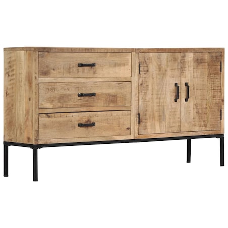 vidaXL Szafka, 140x35x75 cm, lite drewno mango