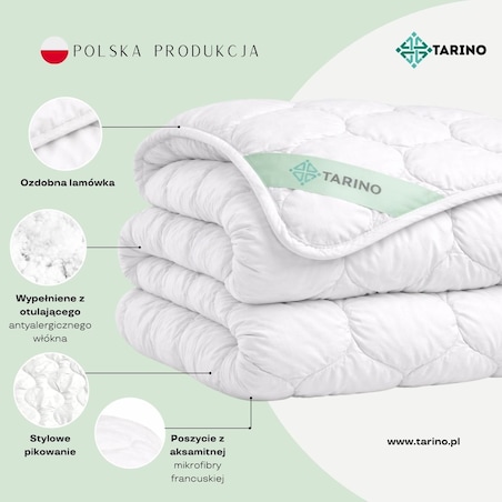 Kołdra całoroczna antyalergiczna 200x220 + poduszki 70x80 zestaw zimowa Polski producent