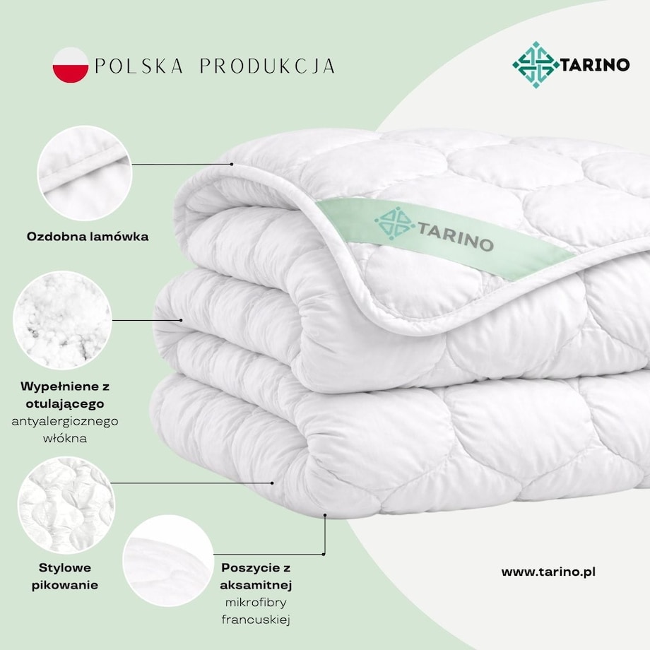 Kołdra całoroczna antyalergiczna 200x220 + poduszki 70x80 zestaw zimowa Polski producent