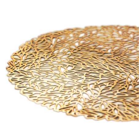 Podkładka Ażurowa Na Stół Mata Stołowa Pod Talerz Ozdoba 38 Cm Pvc Miedziana