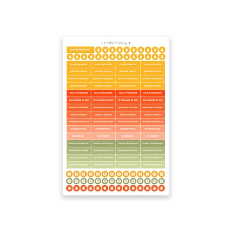 Naklejki do kalendarza – zdrowe odżywianie