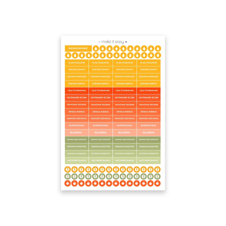 Naklejki do kalendarza – zdrowe odżywianie