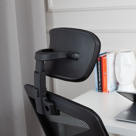 Krzesło biurowe fotel obrotowy regulowany ergonomiczny czarny