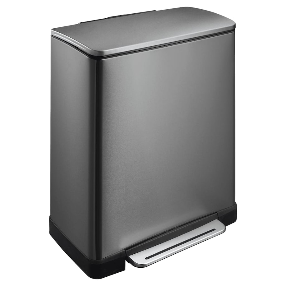 EKO Kosz na śmieci z pedałem E-Cube, 28 L+18 L, stalowy