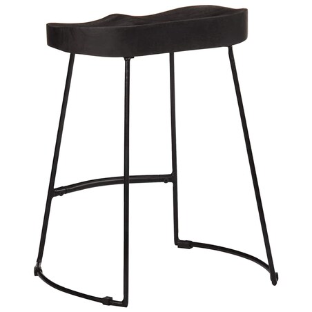 vidaXL Hokery barowe 2 szt. Czarny 46x38x52 cm Drewno lite Mango