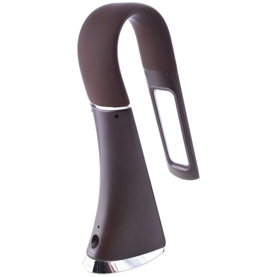 Biurkowa LAMPKA stojąca GALA ML139 Milagro stołowa LAMPA metalowa LED 6W 3000K z zegarkiem brązowa