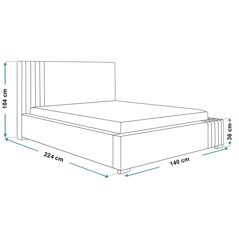 Wygodne łóżko tapicerowane 120x200 BEN 13 z pojemnikiem - ciemna zieleń