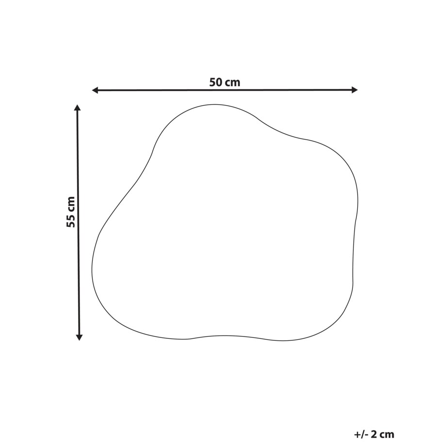 Lustro ścienne 50 x 55 cm srebrne BAGNEUX