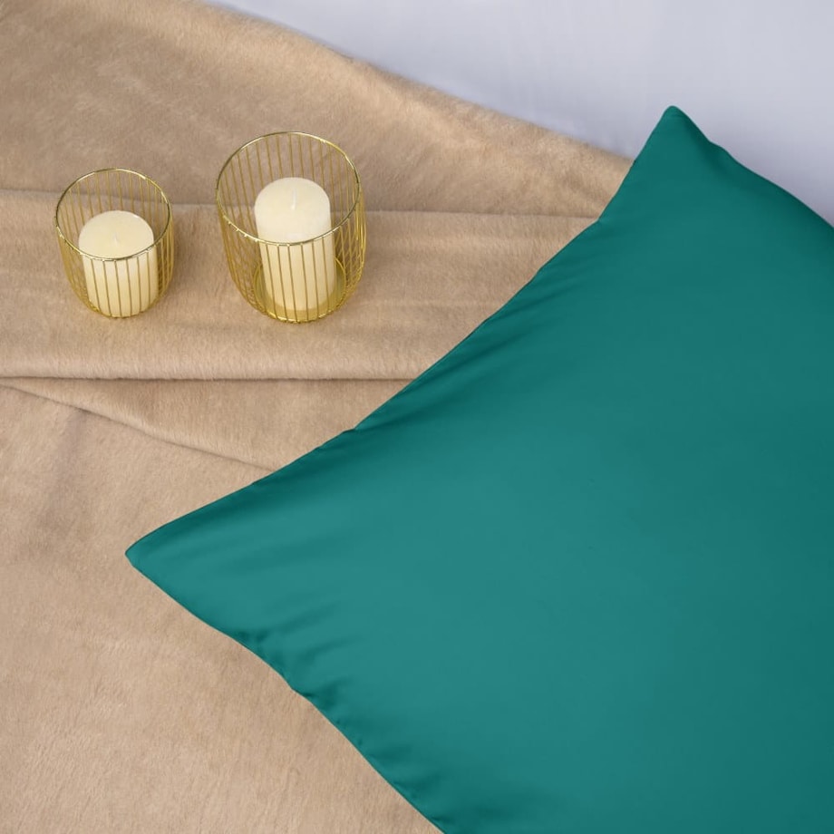 Poszewka satynowa 50x70 kolor Ciemny turkus