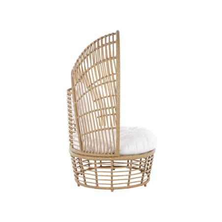 Rattanowy fotel kokon naturalny LIDO