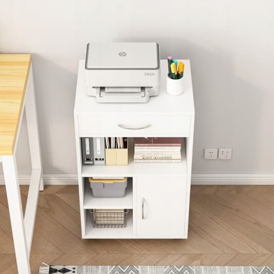 Wielofunkcyjna szafka stojąca stolik drukarkę regał półka nowoczesna 50 cm