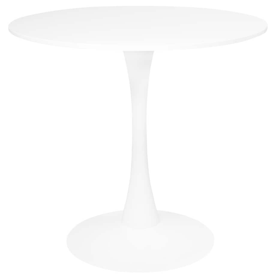 Stół okrągły do salonu jadalni 80 cm biały nowoczesny minimalistyczny