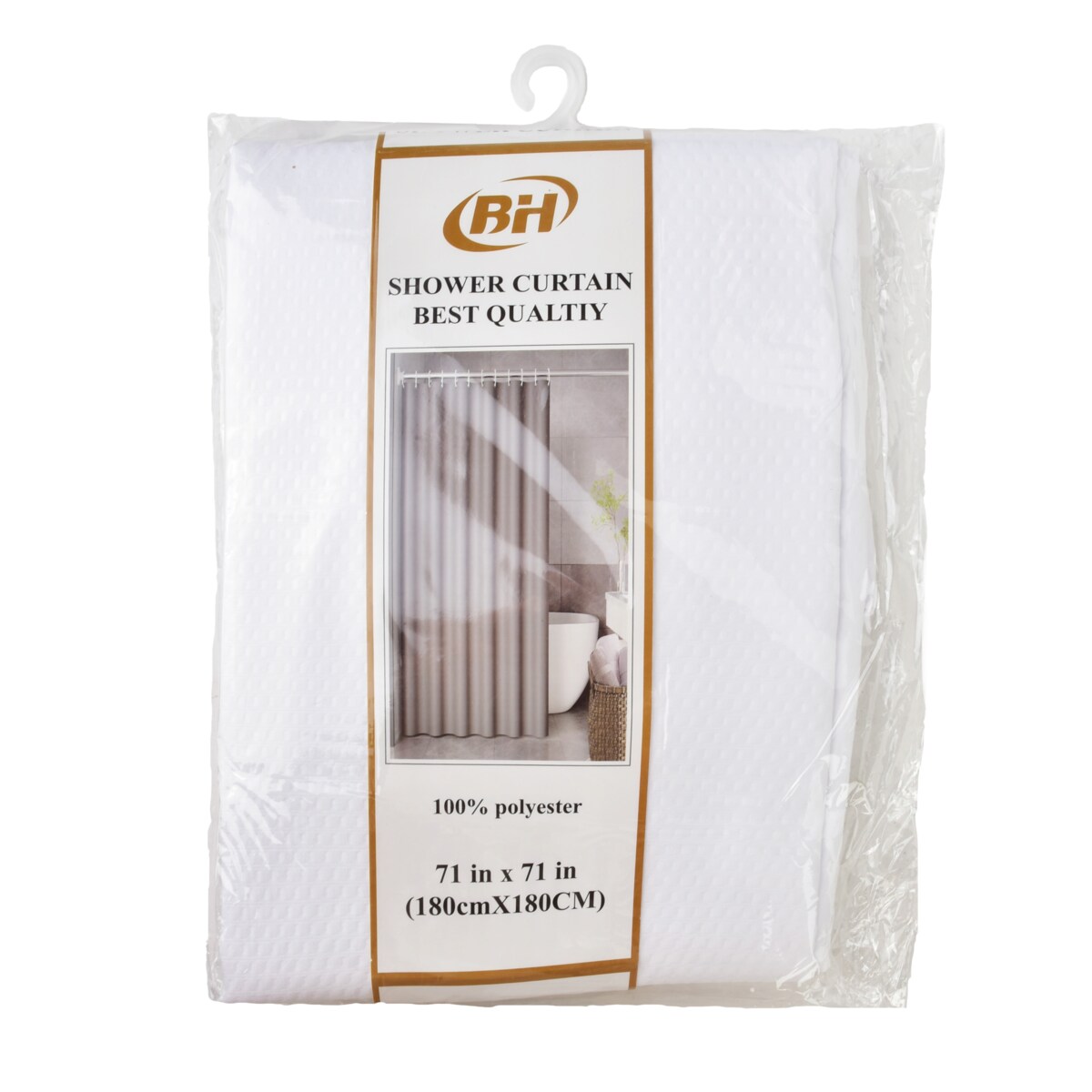 ZAC WHITE Zasłona prysznicowa 180x180cm