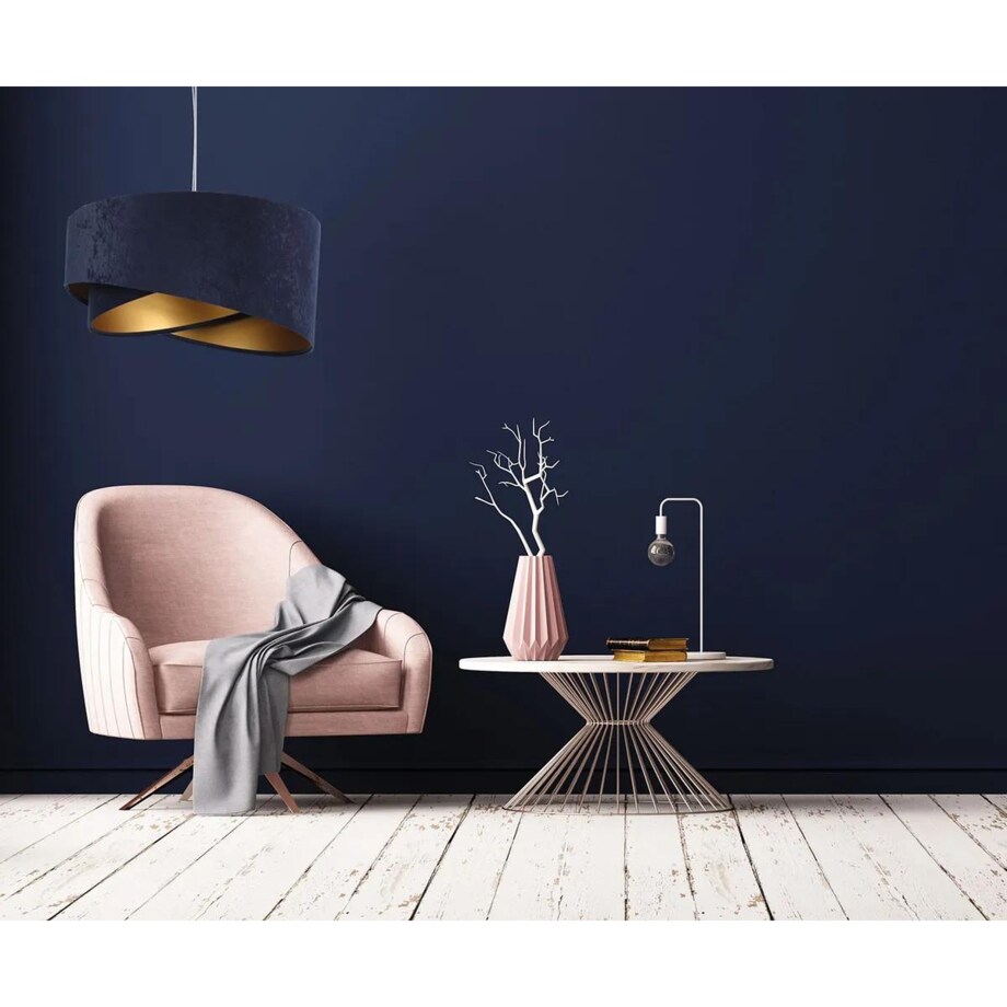 Lampa wisząca GEMSTONE granatowa/złota