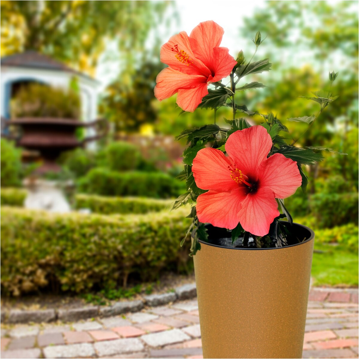 Donica Doniczka Ogrodowa 25 Cm Na Taras Do Ogrodu Domu Eco Wood Brązowa