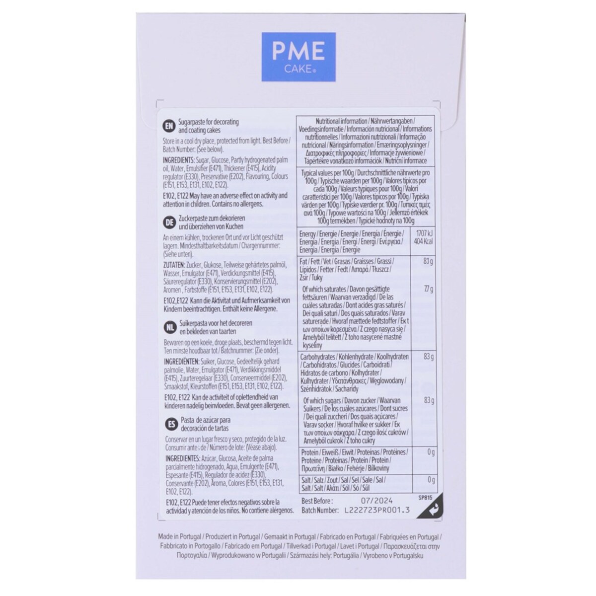 PME Masa cukrowa - Czarny, 250 g