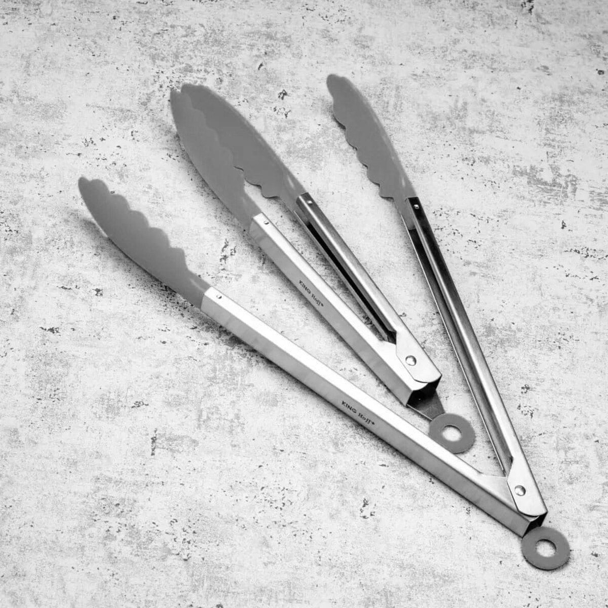 Szczypce kuchenne nylonowe 23cm KINGHOFF szare