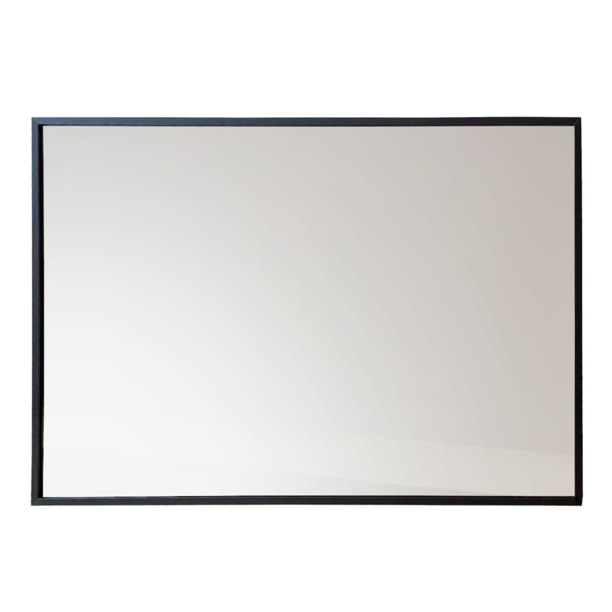 Prostokatne lustro wiszące AXION, 60 x 40 cm, czarne, szkło