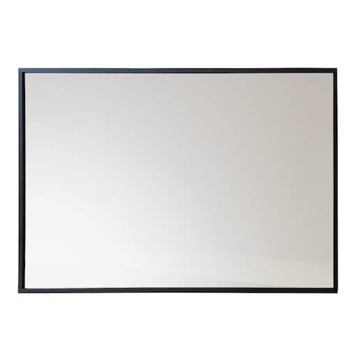 Prostokatne lustro wiszące AXION, 60 x 40 cm, czarne, szkło