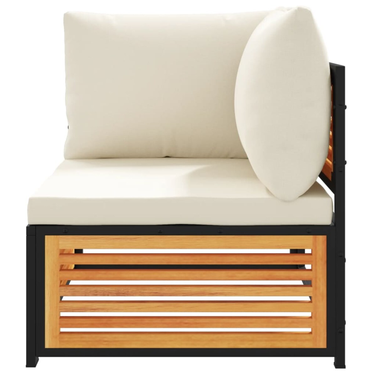 vidaXL Ogrodowe siedzisko narożne z poduszkami, lite drewno akacjowe