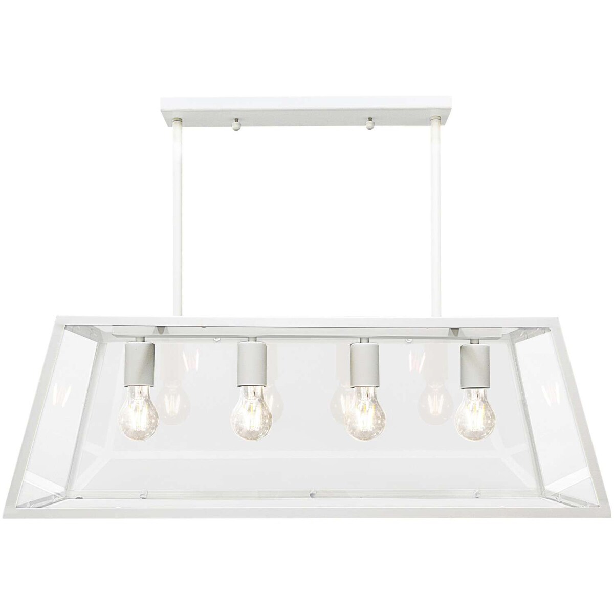LAMPA wisząca FINLAND 307163 Polux loftowa OPRAWA zwis klatka retro biała przezroczysta