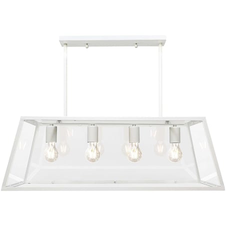 LAMPA wisząca FINLAND 307163 Polux loftowa OPRAWA zwis klatka retro biała przezroczysta