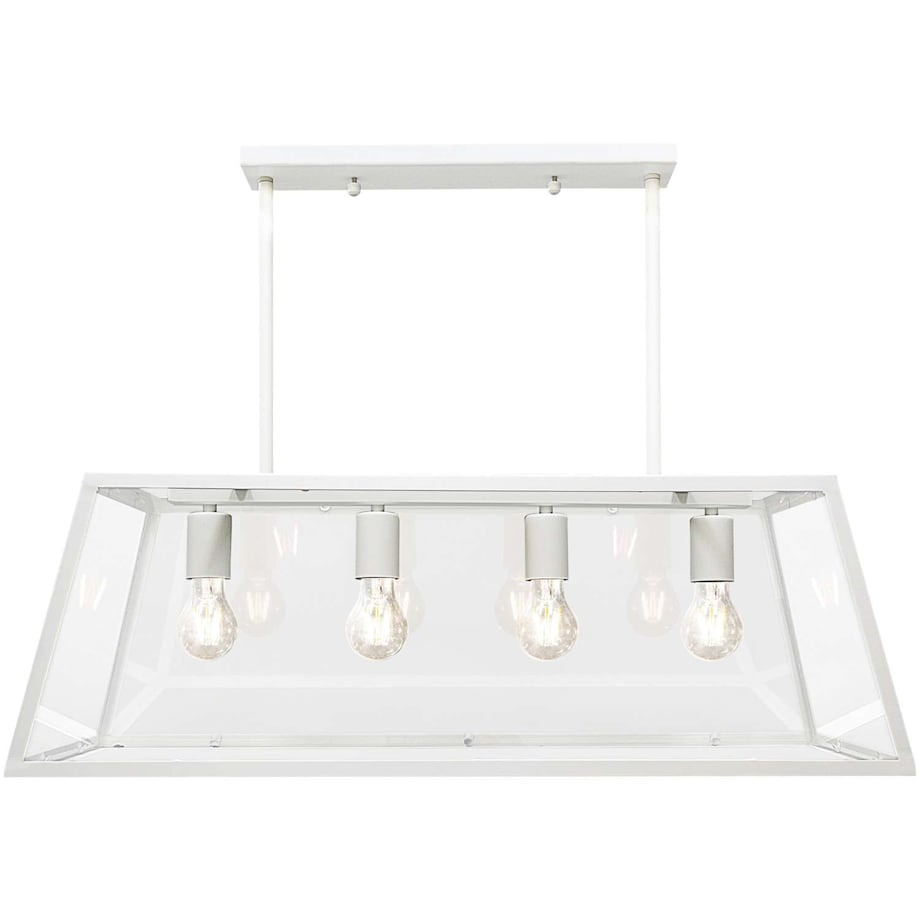 LAMPA wisząca FINLAND 307163 Polux loftowa OPRAWA zwis klatka retro biała przezroczysta