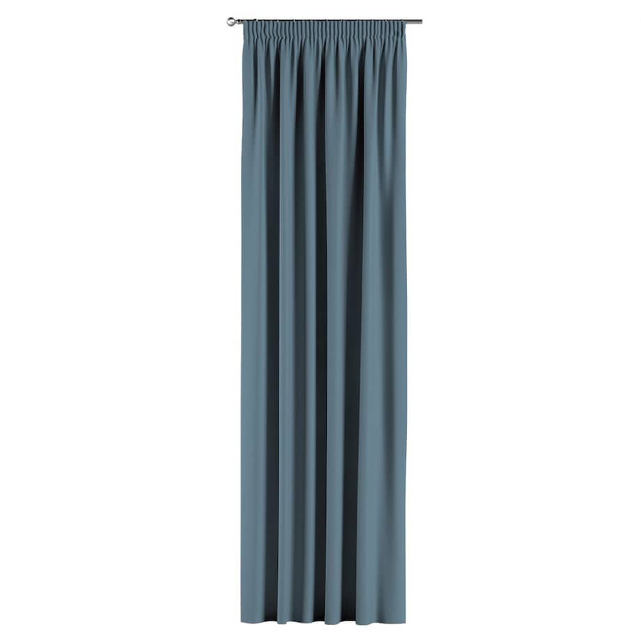 Zasłona na taśmie marszczącej 1 szt. 130x245 ciemny morski niebieski