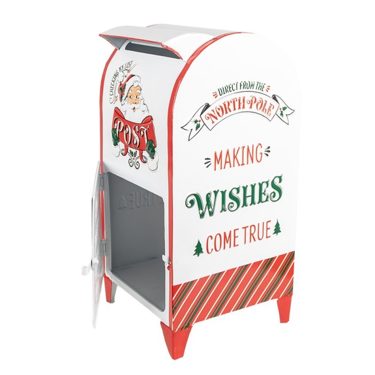 Skrzynka na listy świąteczna Letters to Santa 20x20x41 cm