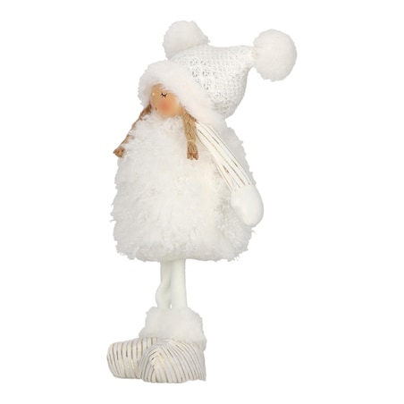 FIGURKA ŚWIĄTECZNA dekoracyjna Dziewczynka ŚNIEŻYNKA 33 cm