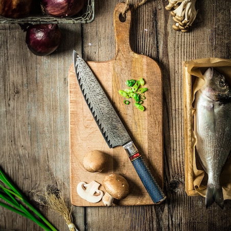 Japońska stal VG-10 Profesjonalny nóż szefa kuchni ze stali damasceńskiej Fukutsu