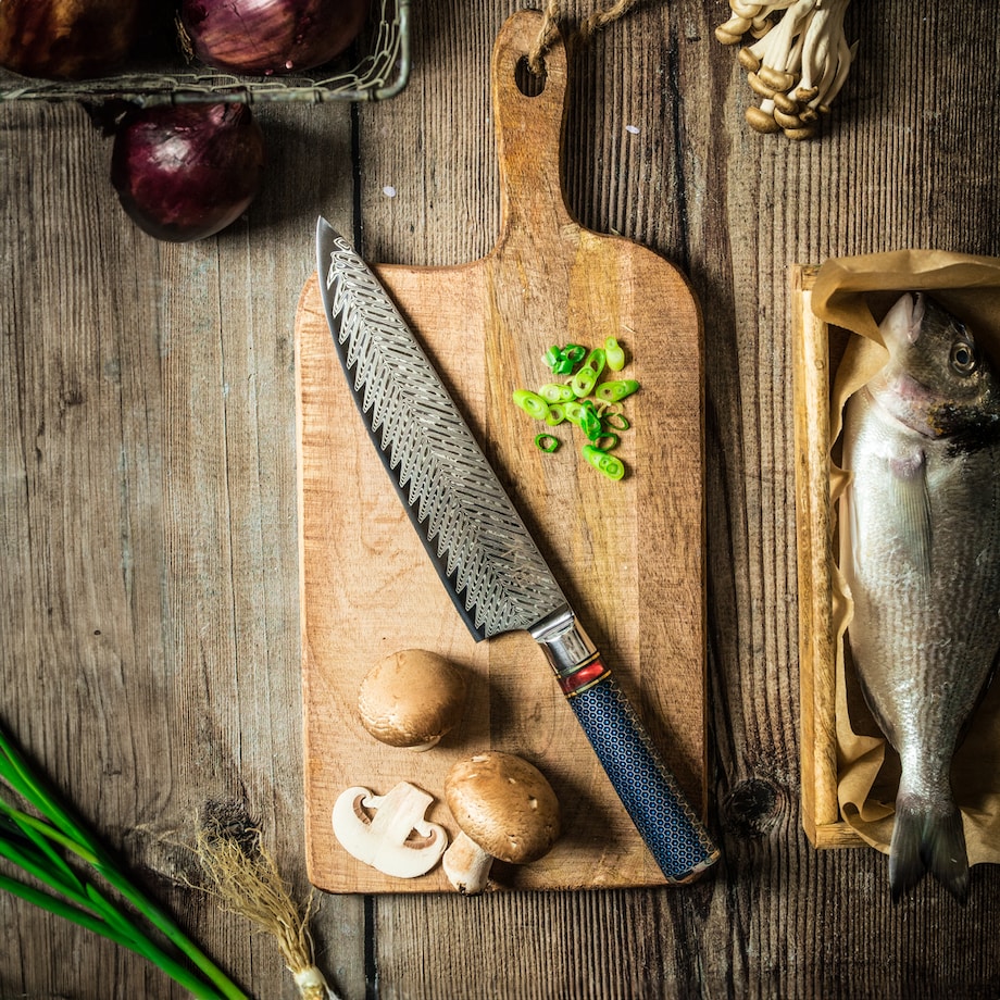 Japońska stal VG-10 Profesjonalny nóż szefa kuchni ze stali damasceńskiej Fukutsu