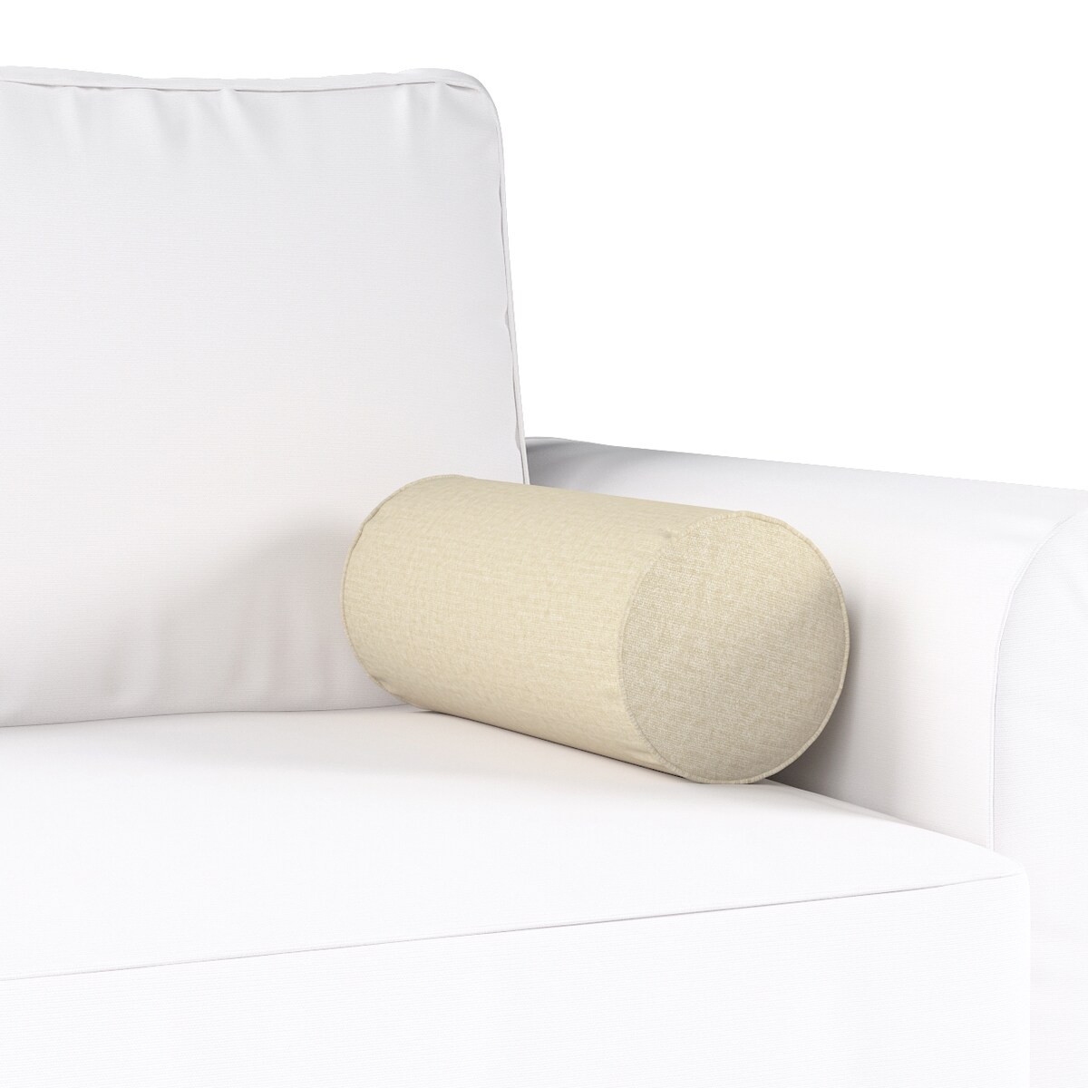 Poduszka wałek prosty, ecru szenil, Ø16 x 40 cm, Chenille