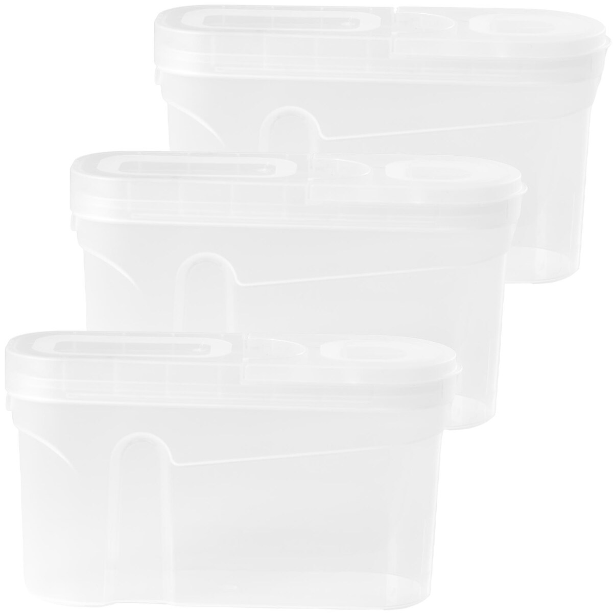 Pojemniki Na Żywność Kuchenne 3 X 1,3 L Makaron Cukier Mąkę Kaszę Sypkie