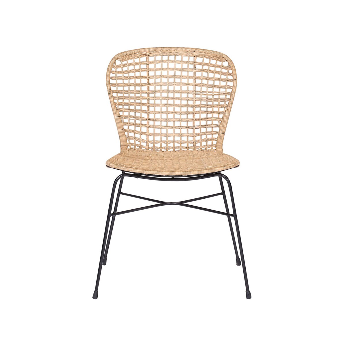 Zestaw 2 krzeseł do jadalni rattanowy naturalny ELFROS