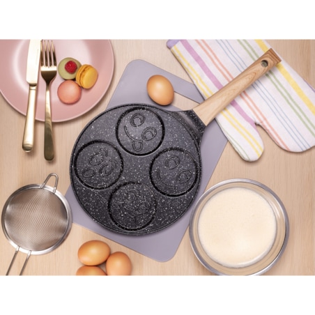 Marmurowa patelnia do pancakes naleśników jajek BUŹKI MINKI EMOTKI KAMILLE