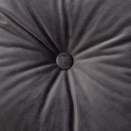 Poduszka kwadratowa Velvet z guzikiem, grafitowy szary, 37 x 37cm, Velvet