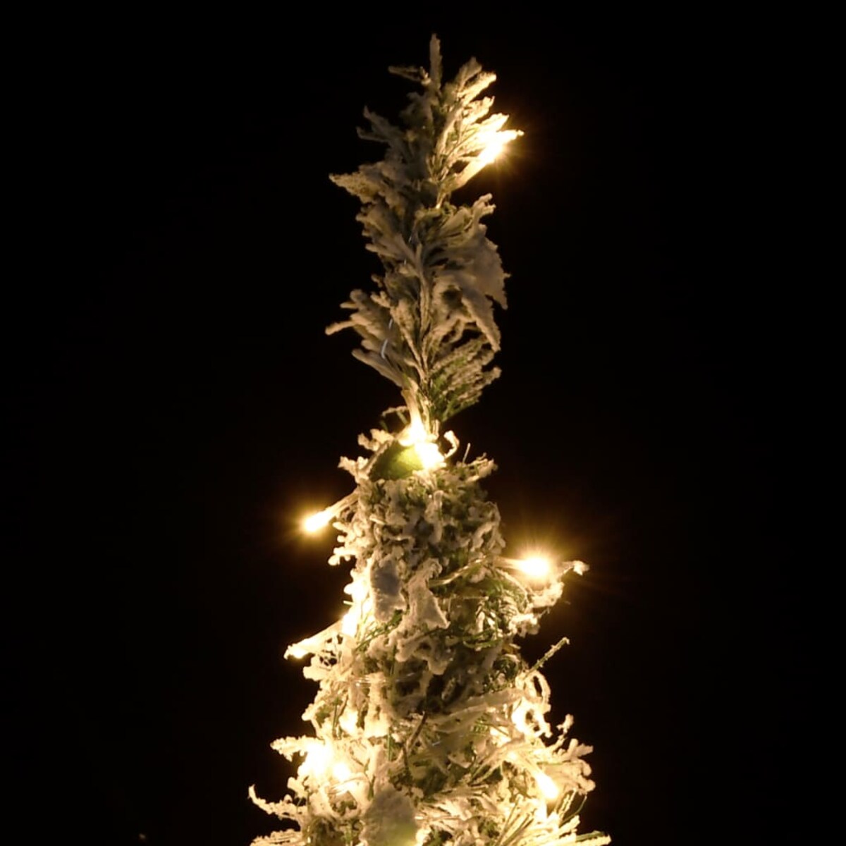 vidaXL Sztuczna choinka typu pop-up, ośnieżona, 50 LED, 120 cm