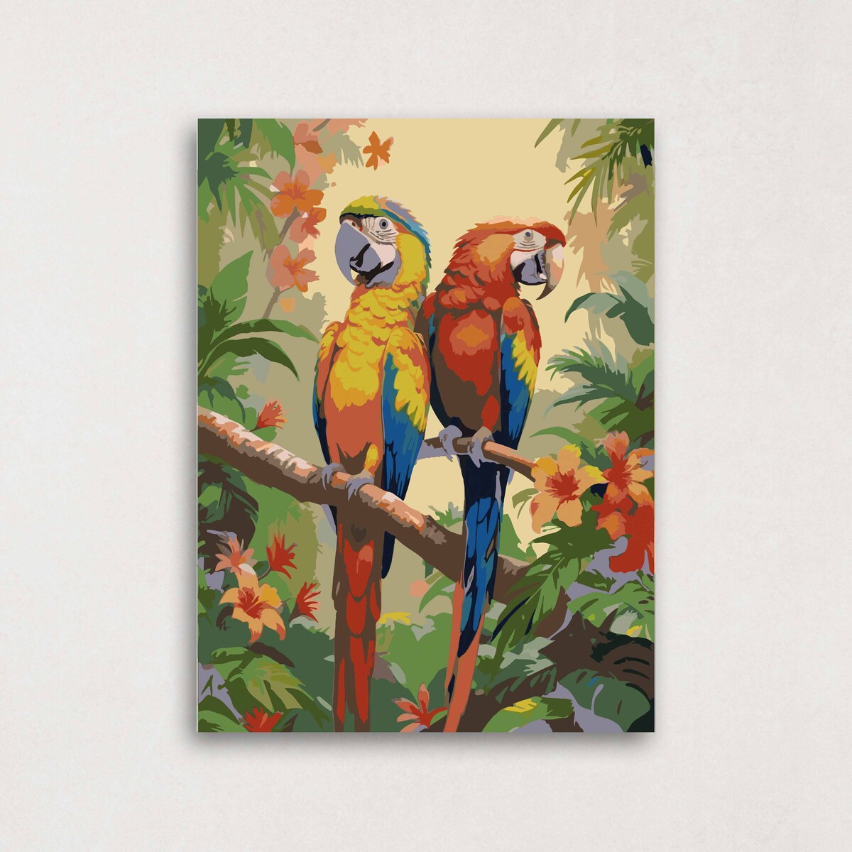 Malowanie po numerach, zestaw DIY – PAPUGI 50x70 cm- Produkt PL