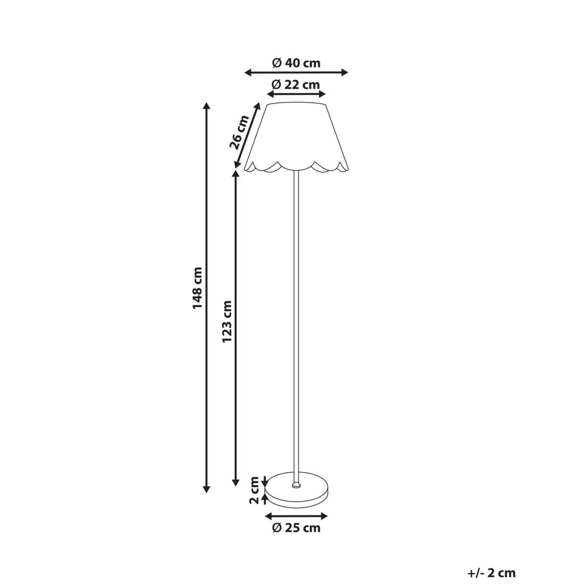 Lampa podłogowa SALM Rattan Naturalny
