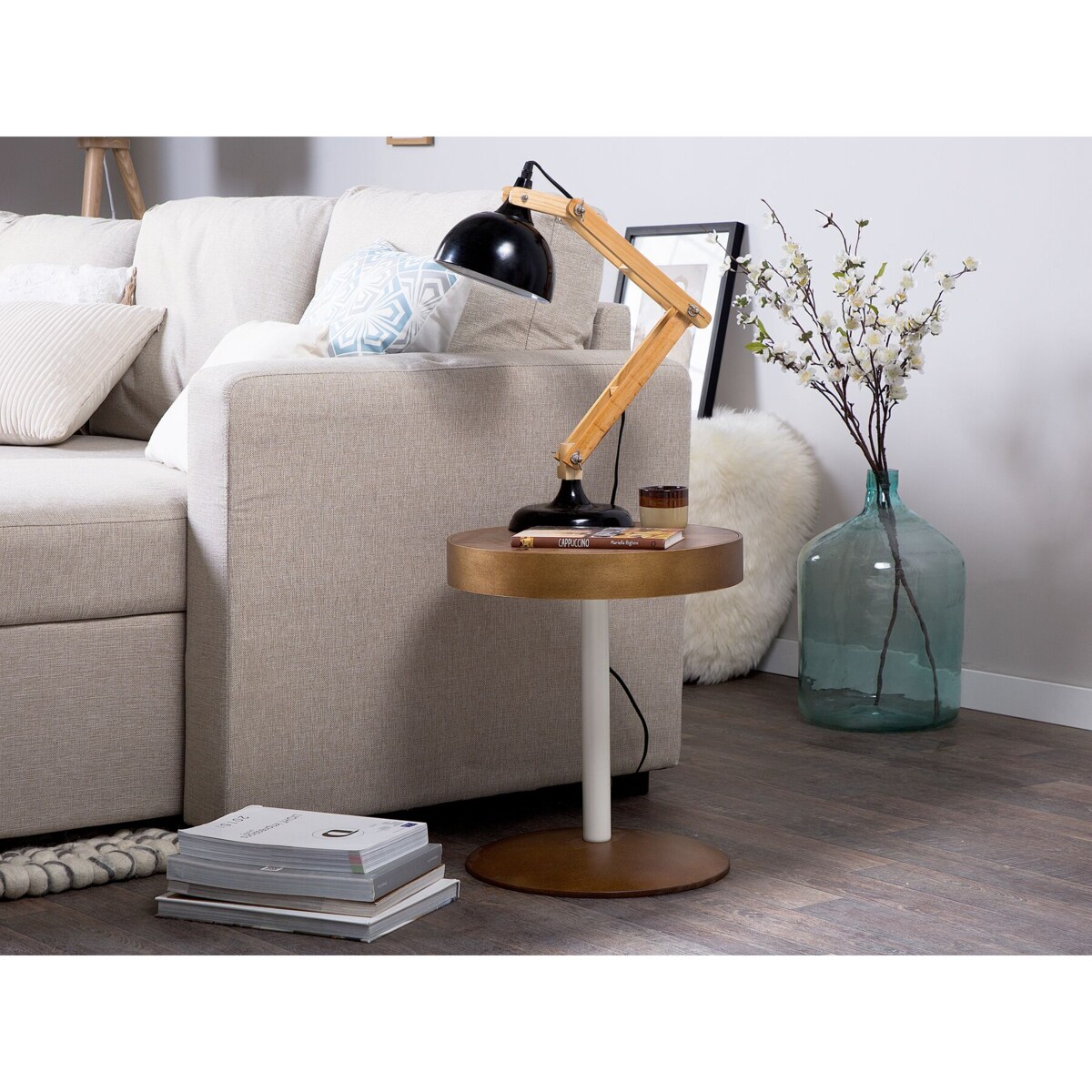 Stolik pomocniczy ciemne drewno OREGON