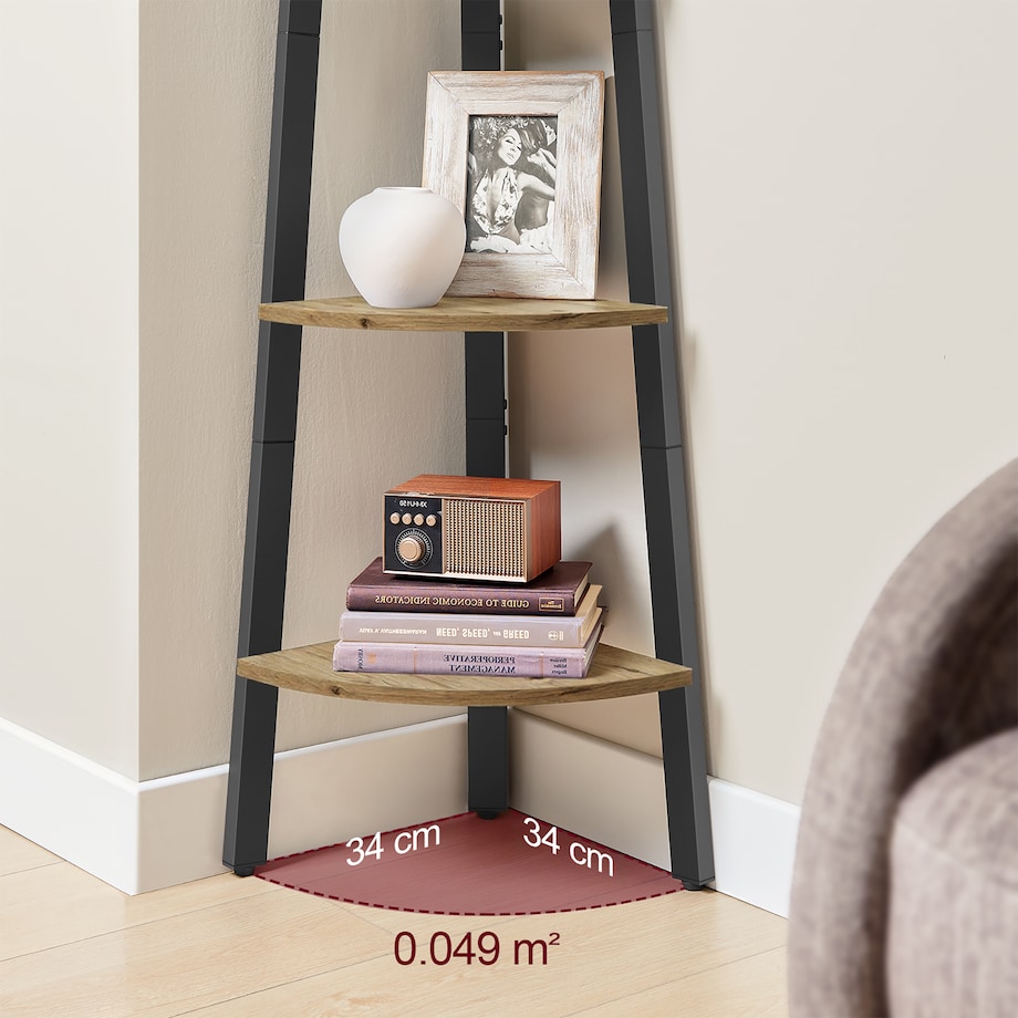 Regał drabinkowy Artisan, organizacyjny na książki, nowoczesny design