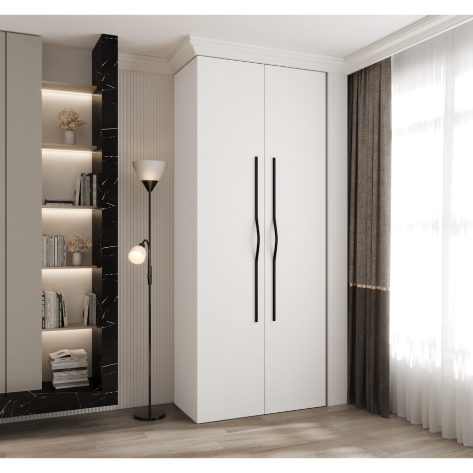 Szafa dwudrzwiowa Como 2 100 gł.40 biały+czarny