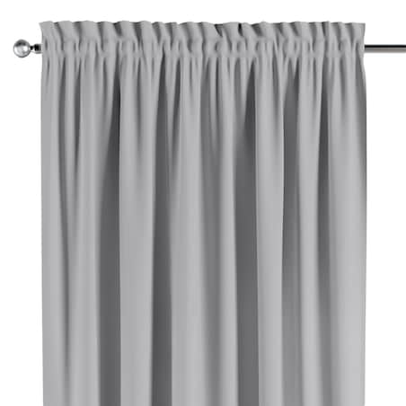 Zasłona na kanale z grzywką 1 szt. 130x260 srebrny
