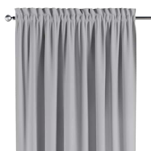 Zasłona na kanale z grzywką 1 szt. 130x260 srebrny